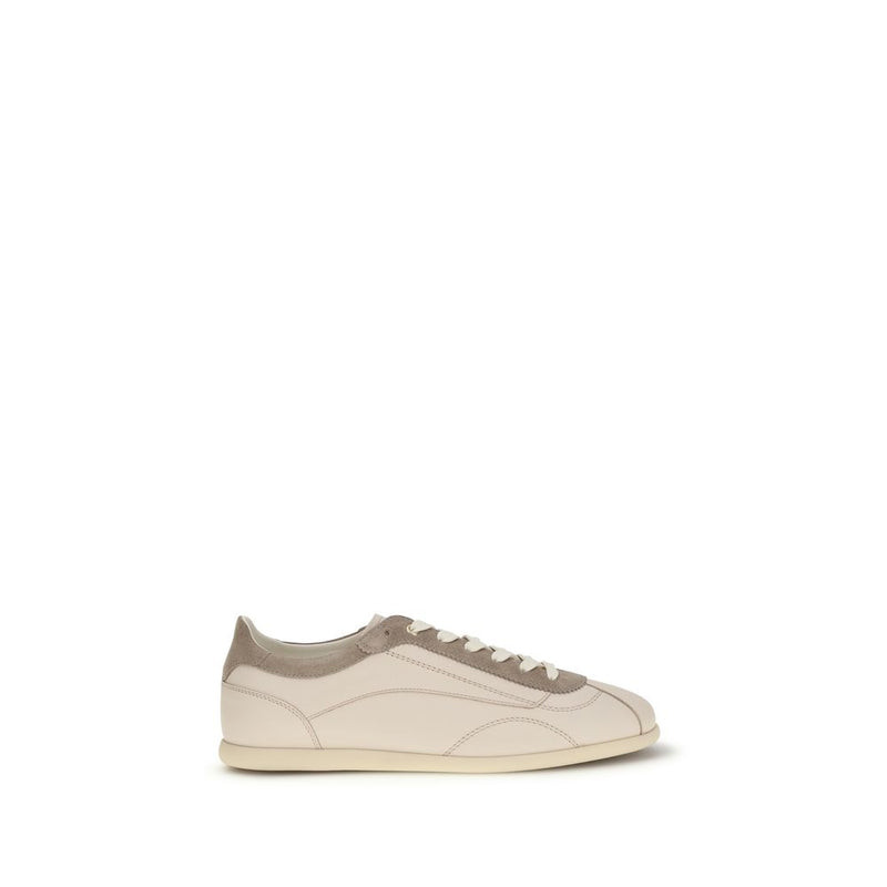 Brunello Cucinelli Beige Leather Low Top Sneakers for Men