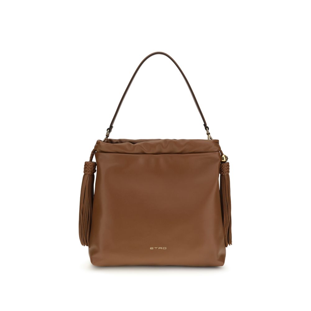 Etro Brown Lamb Ovis Aries Shoulder Bag