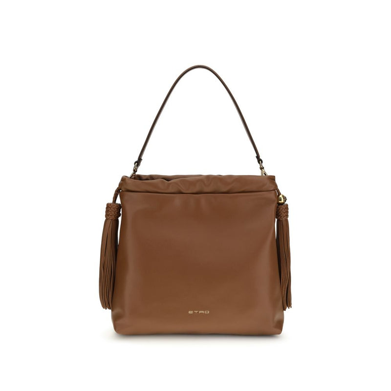 Etro Brown Lamb Ovis Aries Shoulder Bag