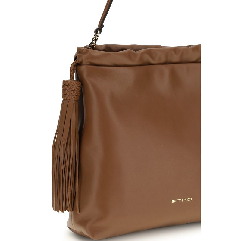 Etro Brown Lamb Ovis Aries Shoulder Bag