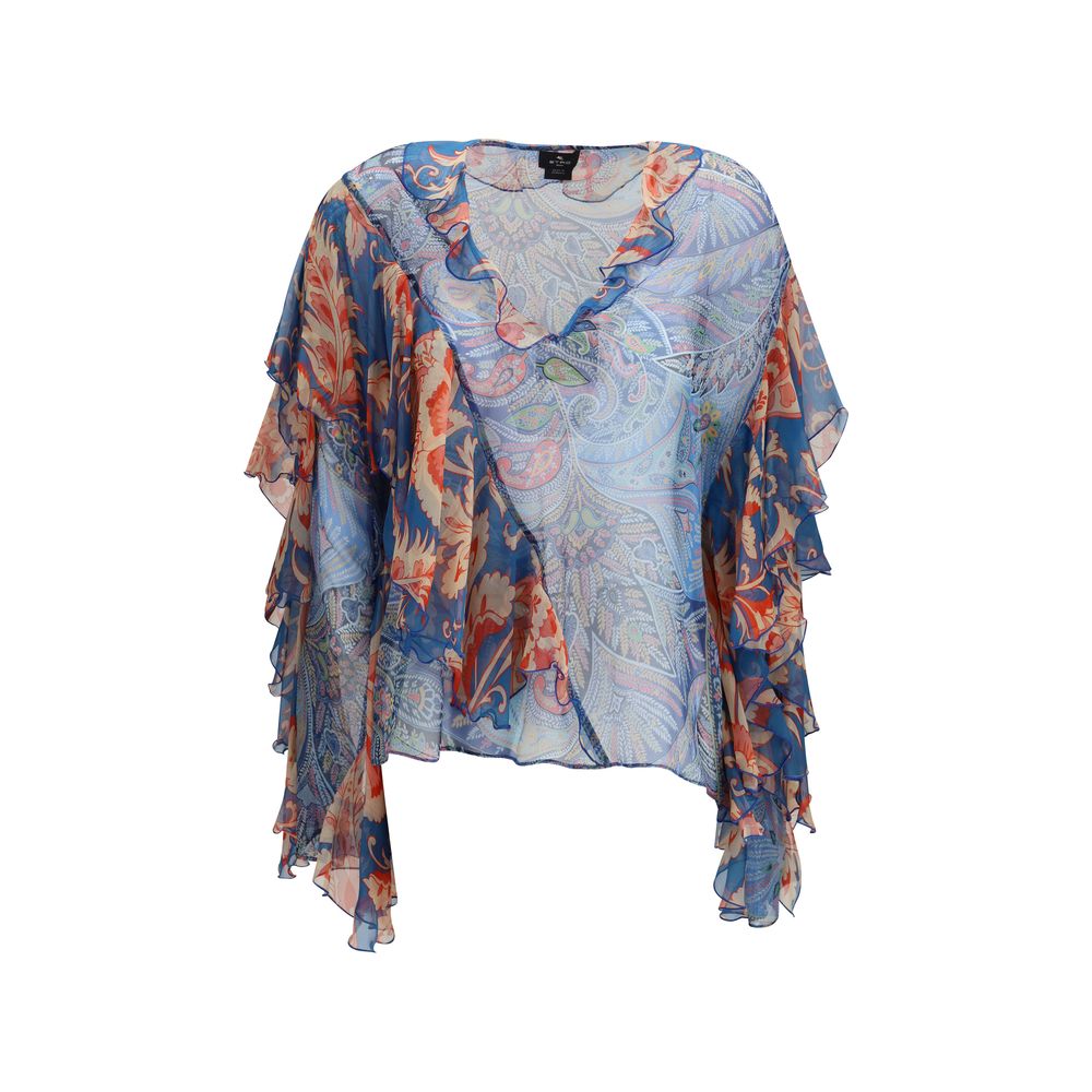Etro Multicolor Silk Pattern Shirt - Elegant Floral Design
