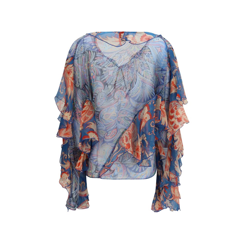 Etro Multicolor Silk Pattern Shirt - Elegant Floral Design