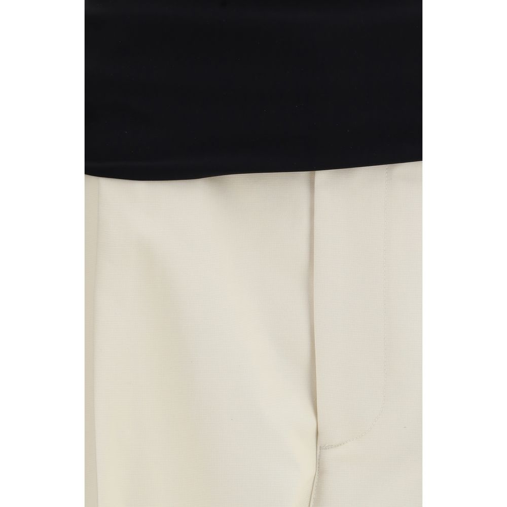 Darkpark Wendy Beige Cotton Wide-Leg Casual Pants