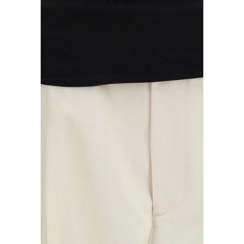 Darkpark Wendy Beige Cotton Wide-Leg Casual Pants