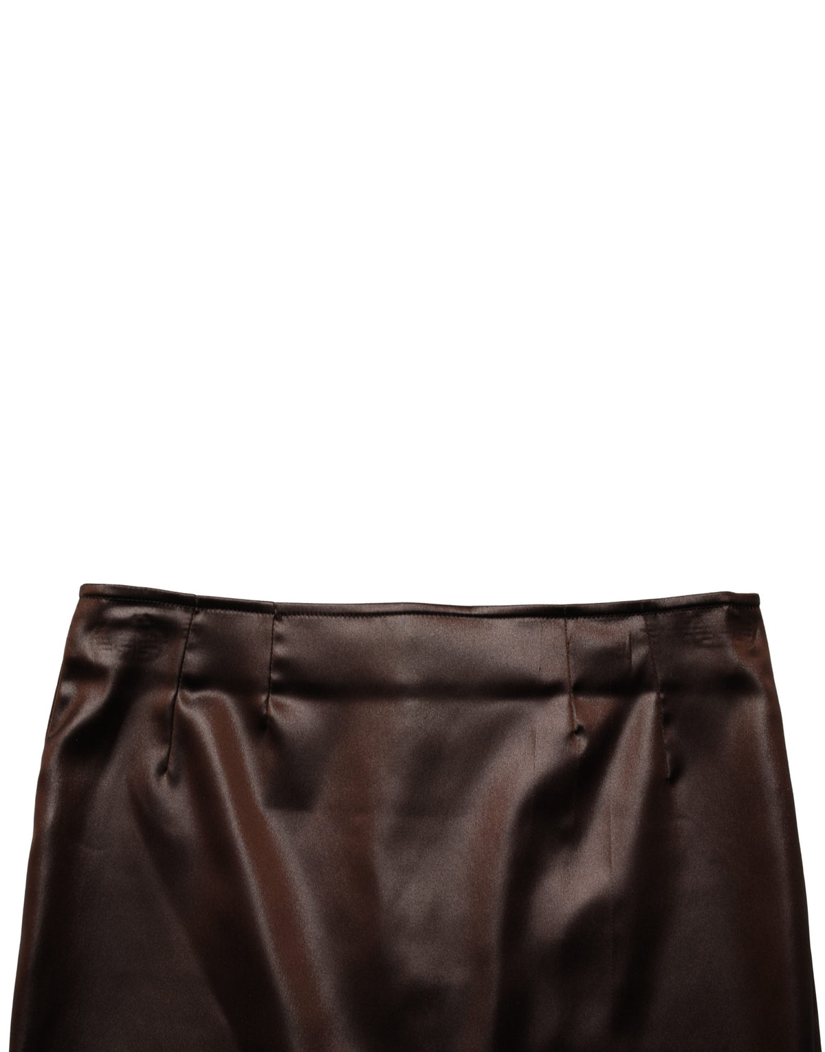 Dolce & Gabbana Brown Acetate High-Waisted Pencil Cut Skirt