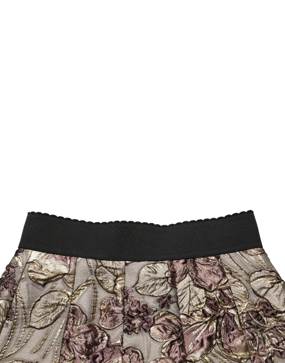 Dolce & Gabbana Multicolor Floral Jacquard A-Line Mini Skirt