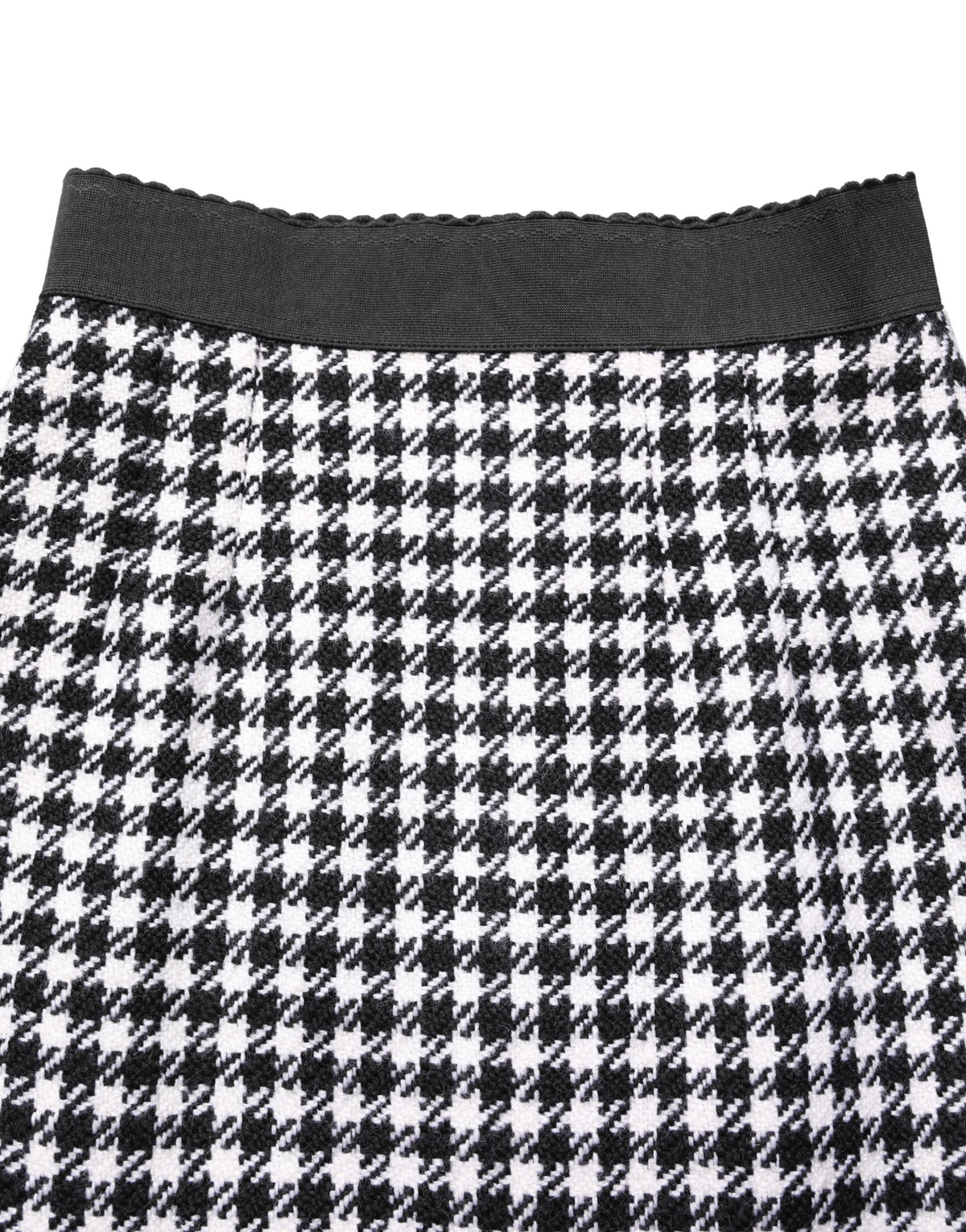 Dolce & Gabbana Black White Houndstooth High Waist Mini Skirt