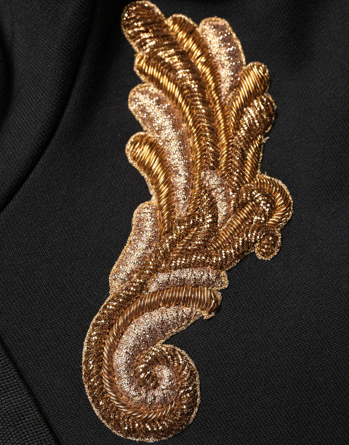 Dolce & Gabbana Black Embroidered Tassel Hooded Sweatshirt