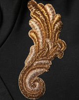 Dolce & Gabbana Black Embroidered Tassel Hooded Sweatshirt