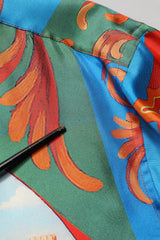 Dolce & Gabbana Multicolor Printed Long Sleeve Silk Shirt