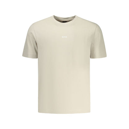 T-shirt Hugo Boss beige en coton pour homme