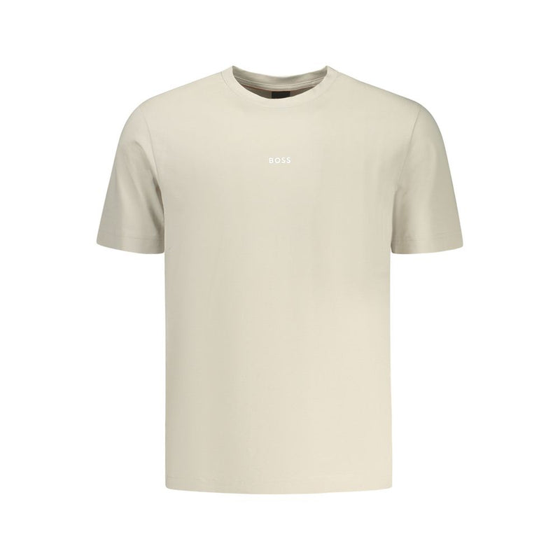 Hugo Boss Beige Cotton Men's T-Shirt - Timeless Style