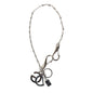 Dolce & Gabbana Silver Tone DG Logo Keychain Key Holder Bag Charm Keyring