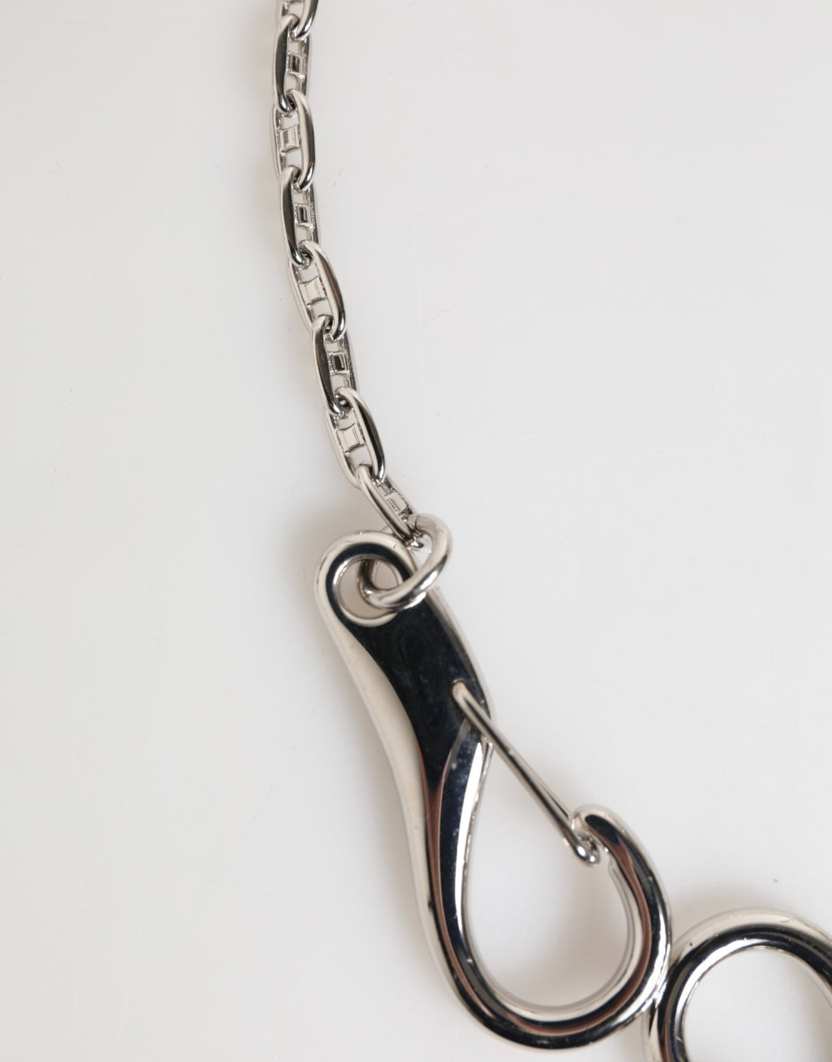 Dolce & Gabbana Silver Tone DG Logo Keychain - Luxury Accessory