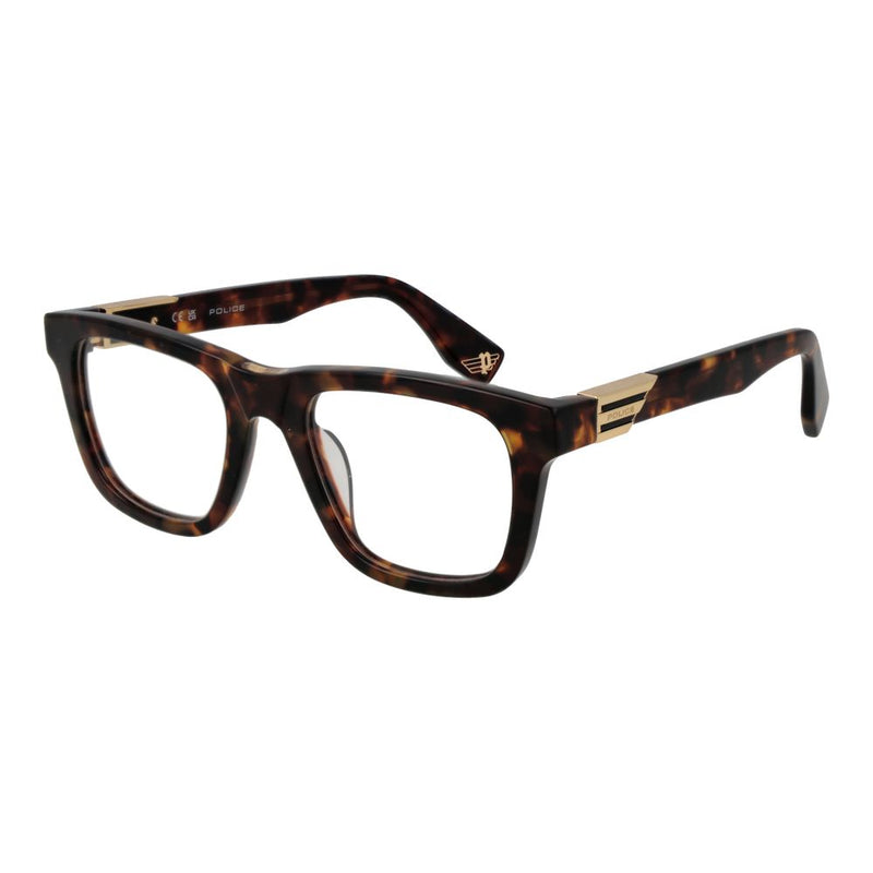 Lunettes en Acétate de Cellulose Marron Police pour Hommes