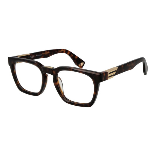 Lunettes en Acétate de Cellulose Marron Police pour Hommes
