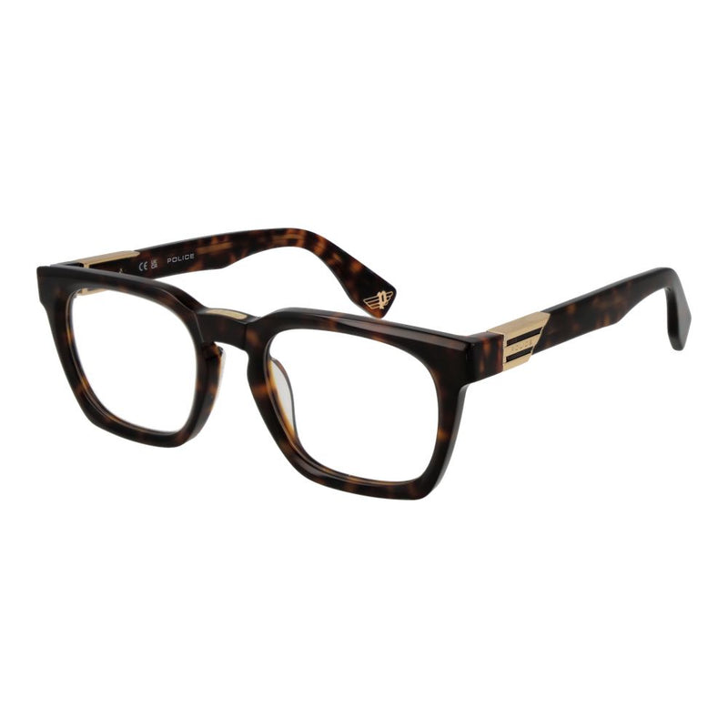 Lunettes en Acétate de Cellulose Marron Police pour Hommes