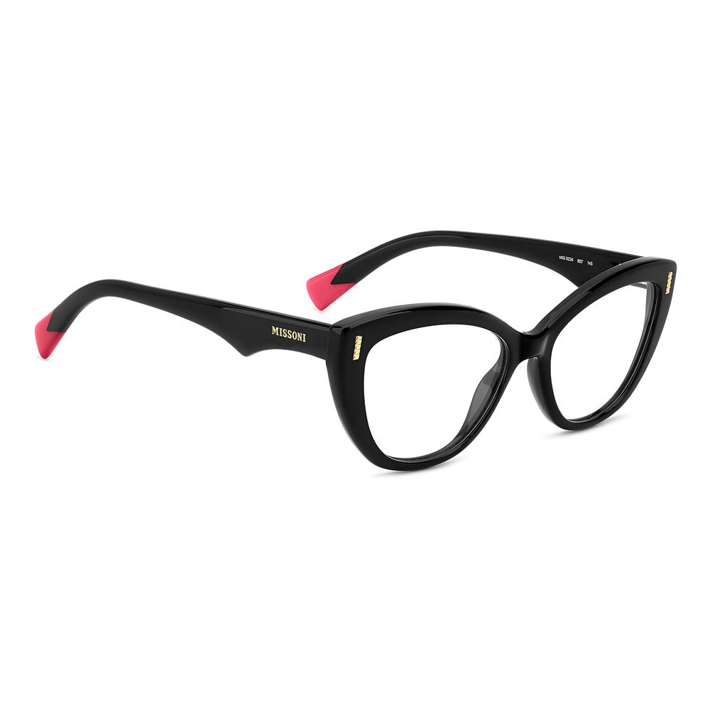 Missoni Black Acetate Cat Eye Glasses (Frames)