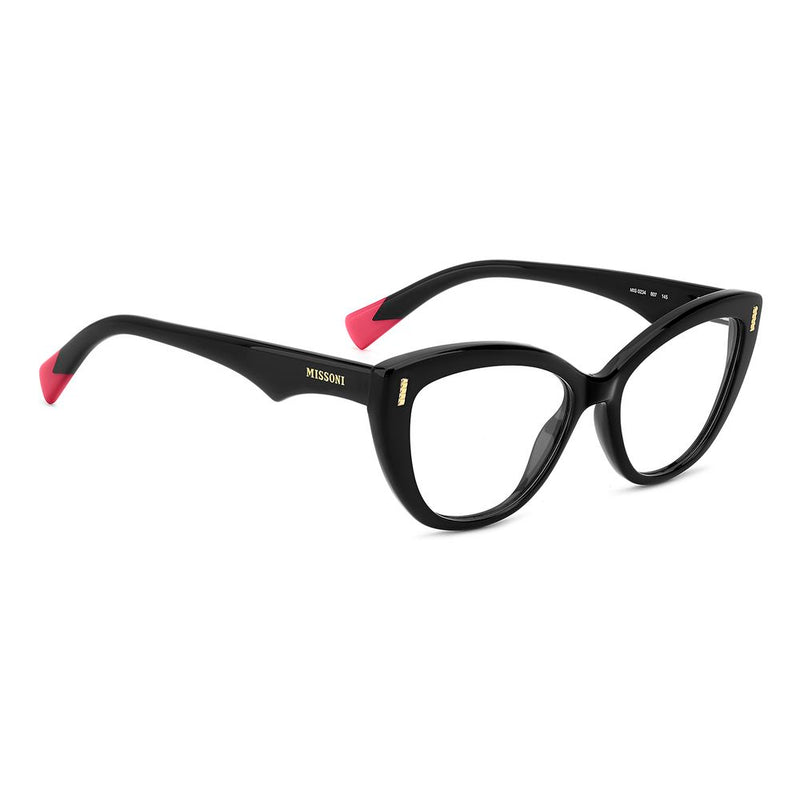 Missoni Black Acetate Cat Eye Glasses (Frames)