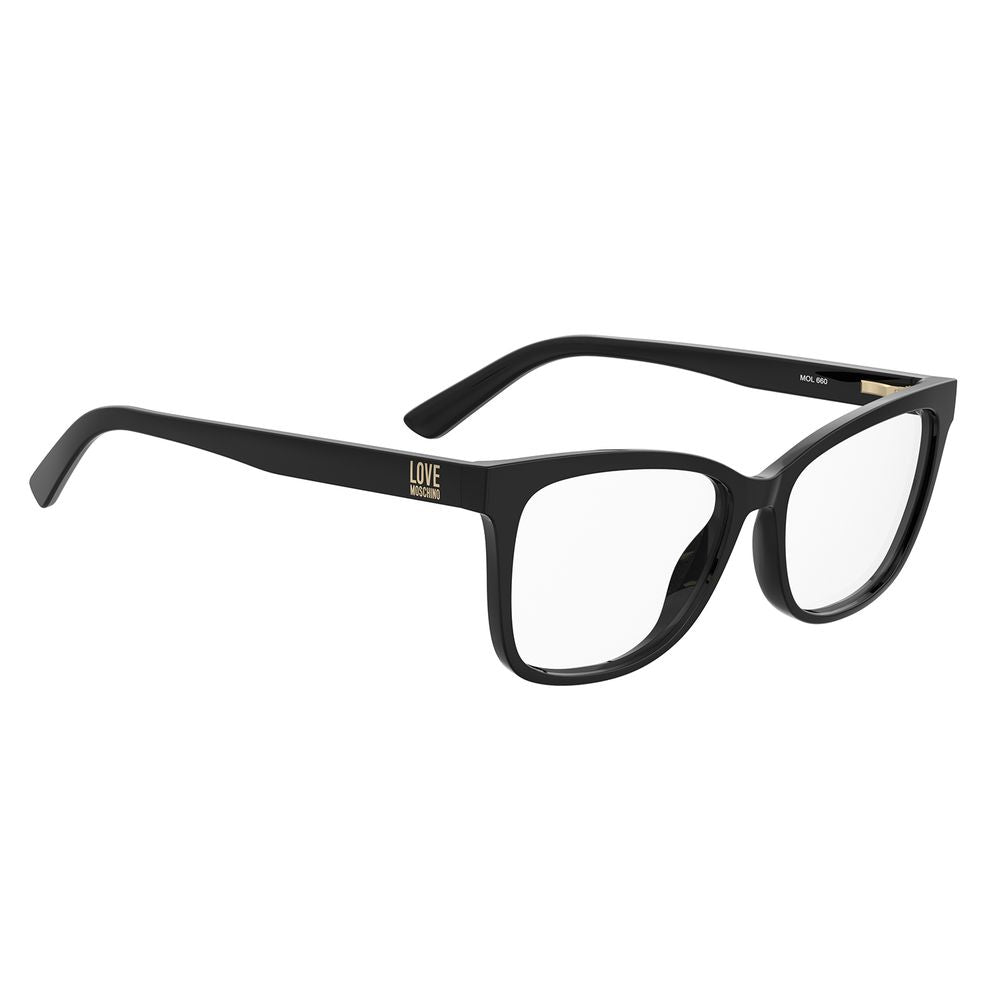 Love Moschino Black Plastic Cat Eye Glasses (Frames)