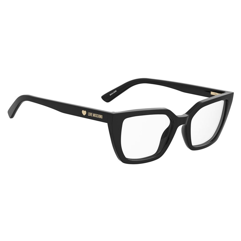 Love Moschino Black Acetate Square Glasses (Frames)