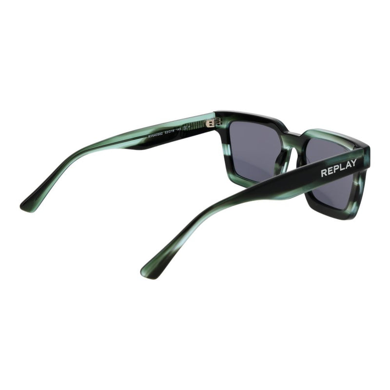 Replay Bicolor Acetate Sunglasses - Unisex Green Frame