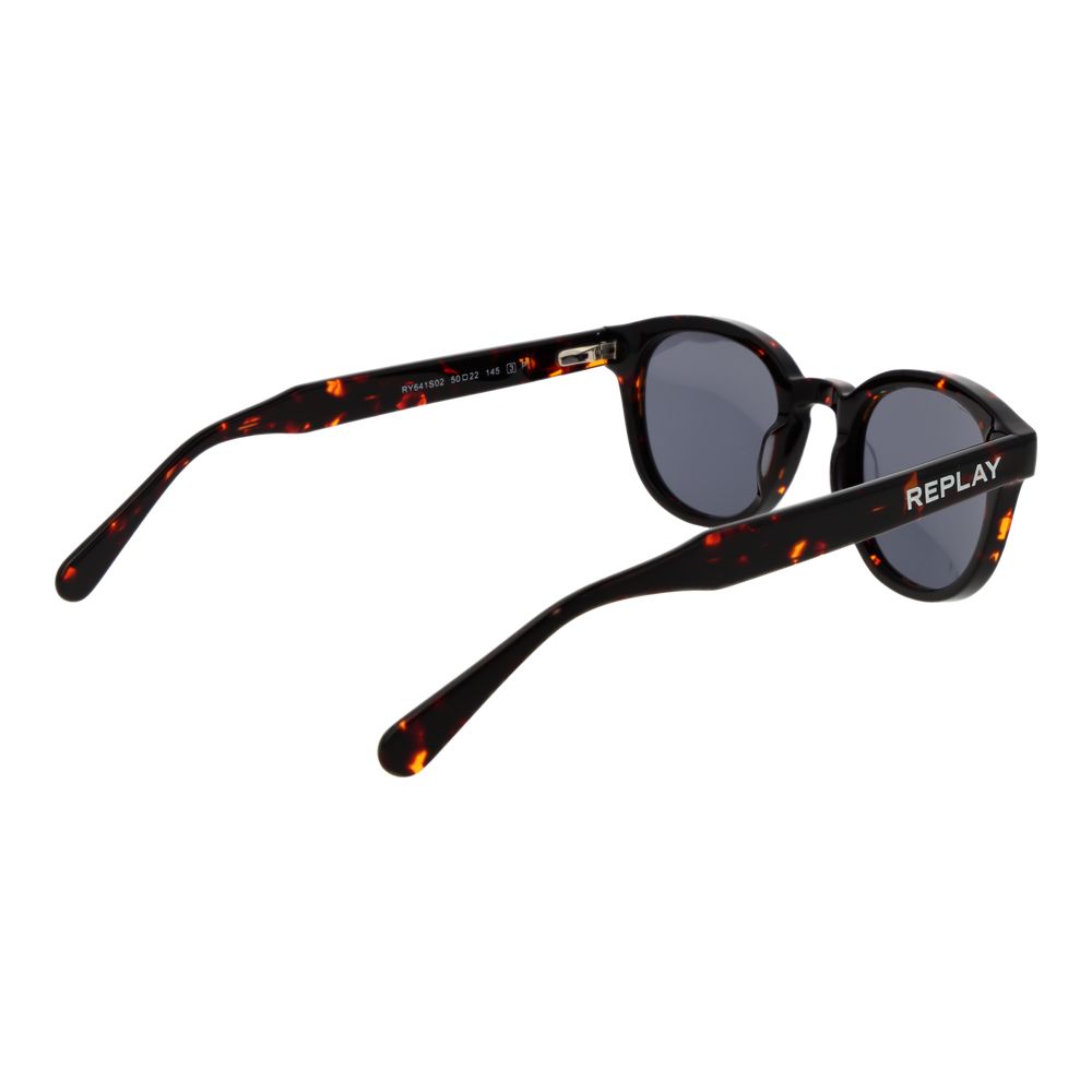 Lunettes de soleil Replay en acétate marron