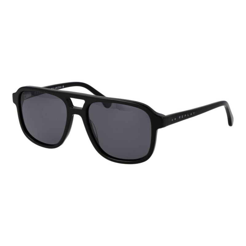Lunettes de soleil Replay en acétate noir
