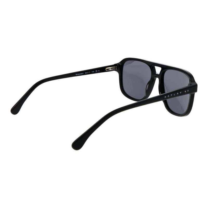 Lunettes de soleil Replay en acétate noir