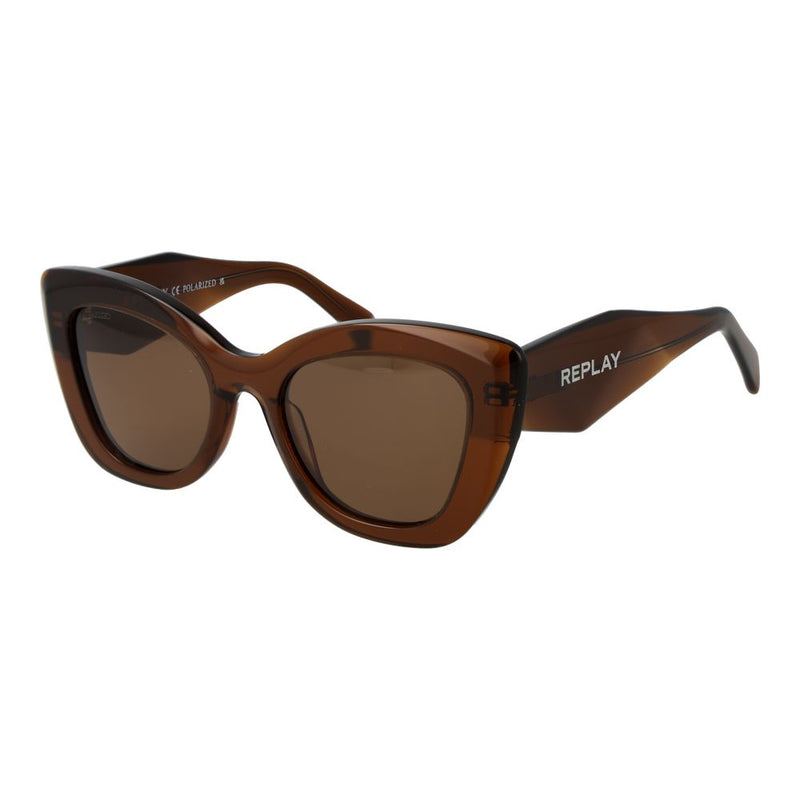 Lunettes de soleil Replay en acétate marron