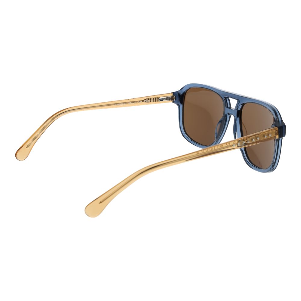 Replay Blue Acetate Sunglasses for Men