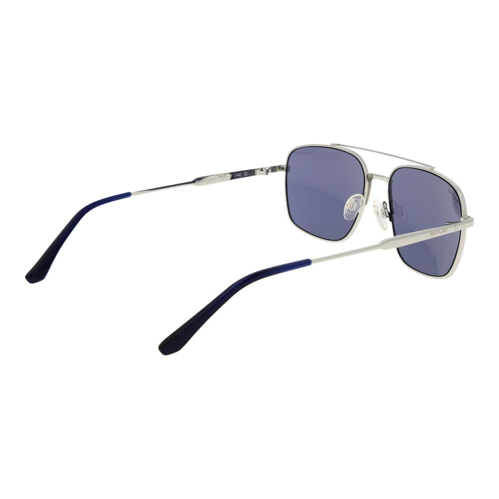 Replay Silver Metal Sunglasses for Men