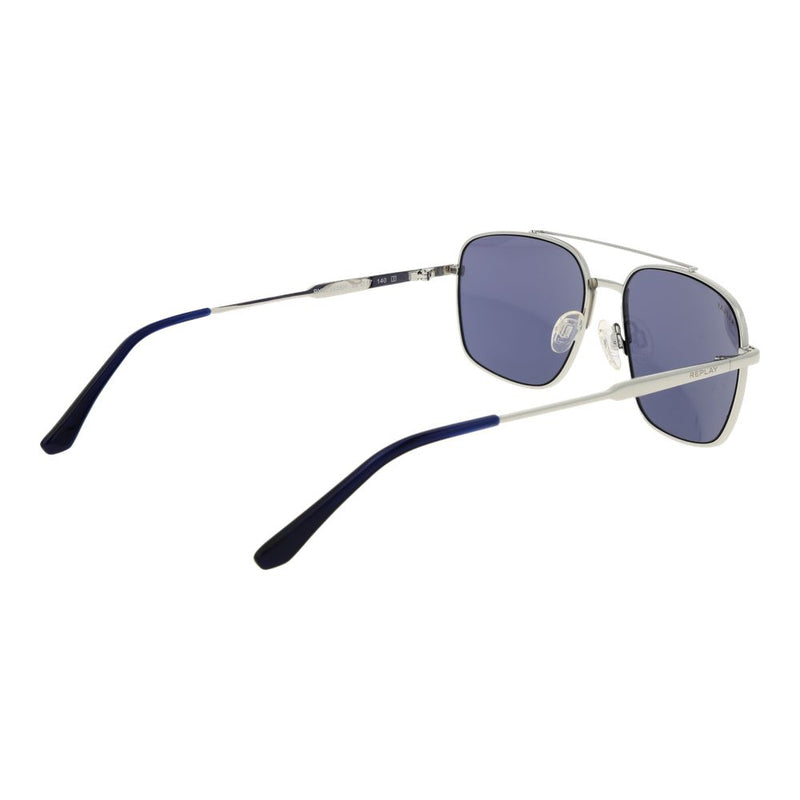 Replay Silver Metal Sunglasses for Men