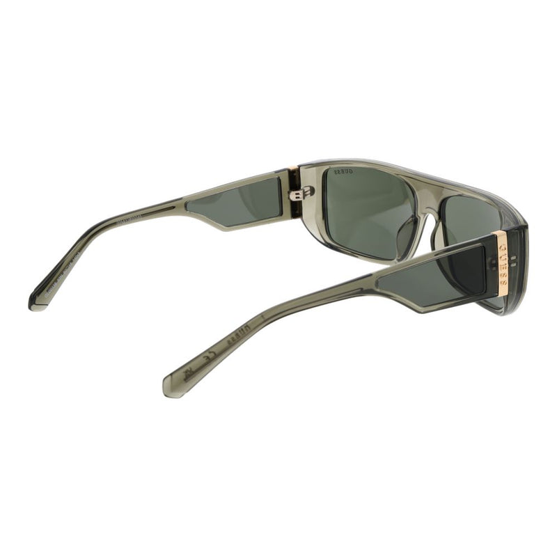 Guess Army Plastic Sunglasses - Unisex Olive Rectangle Frame
