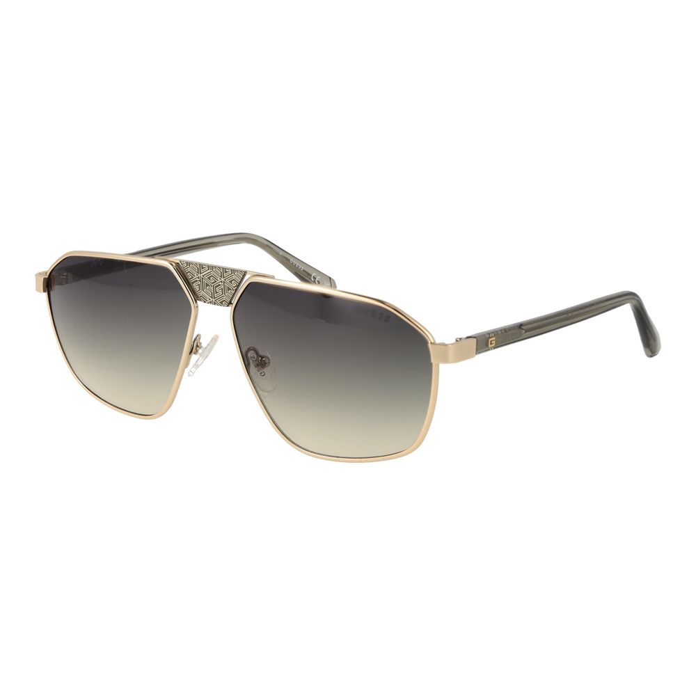 Guess Gold Metal Aviator Sunglasses for Men