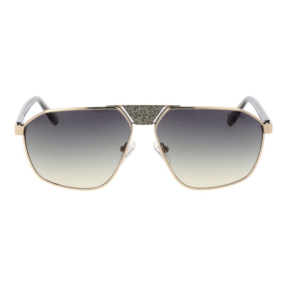Guess Gold Metal Aviator Sunglasses for Men