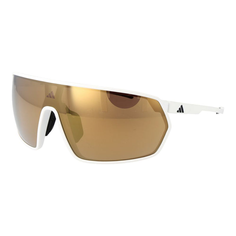 Adidas White Plastic Sunglasses - Sport Style with Mirrored Lenses