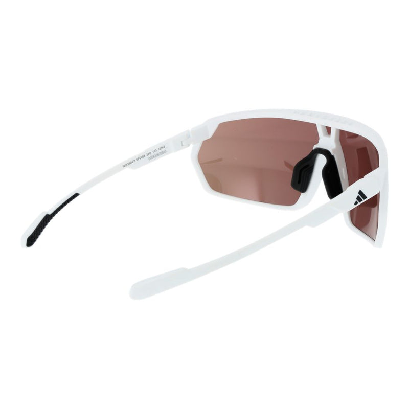 Adidas White Plastic Sunglasses - Sport Style with Mirrored Lenses