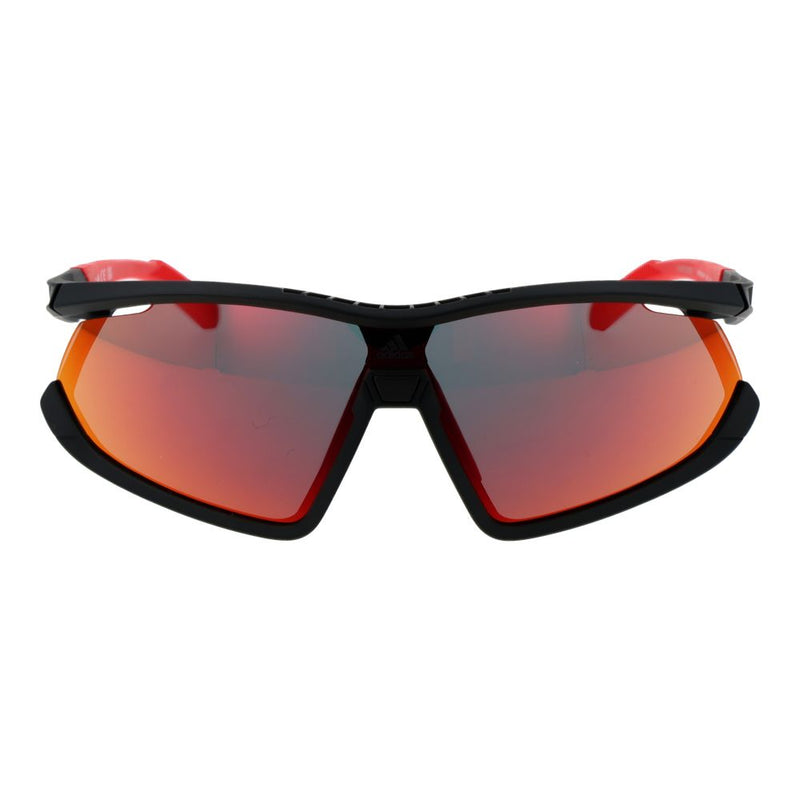 Adidas Black Plastic Sunglasses - Sport Style with Mirrored Lenses