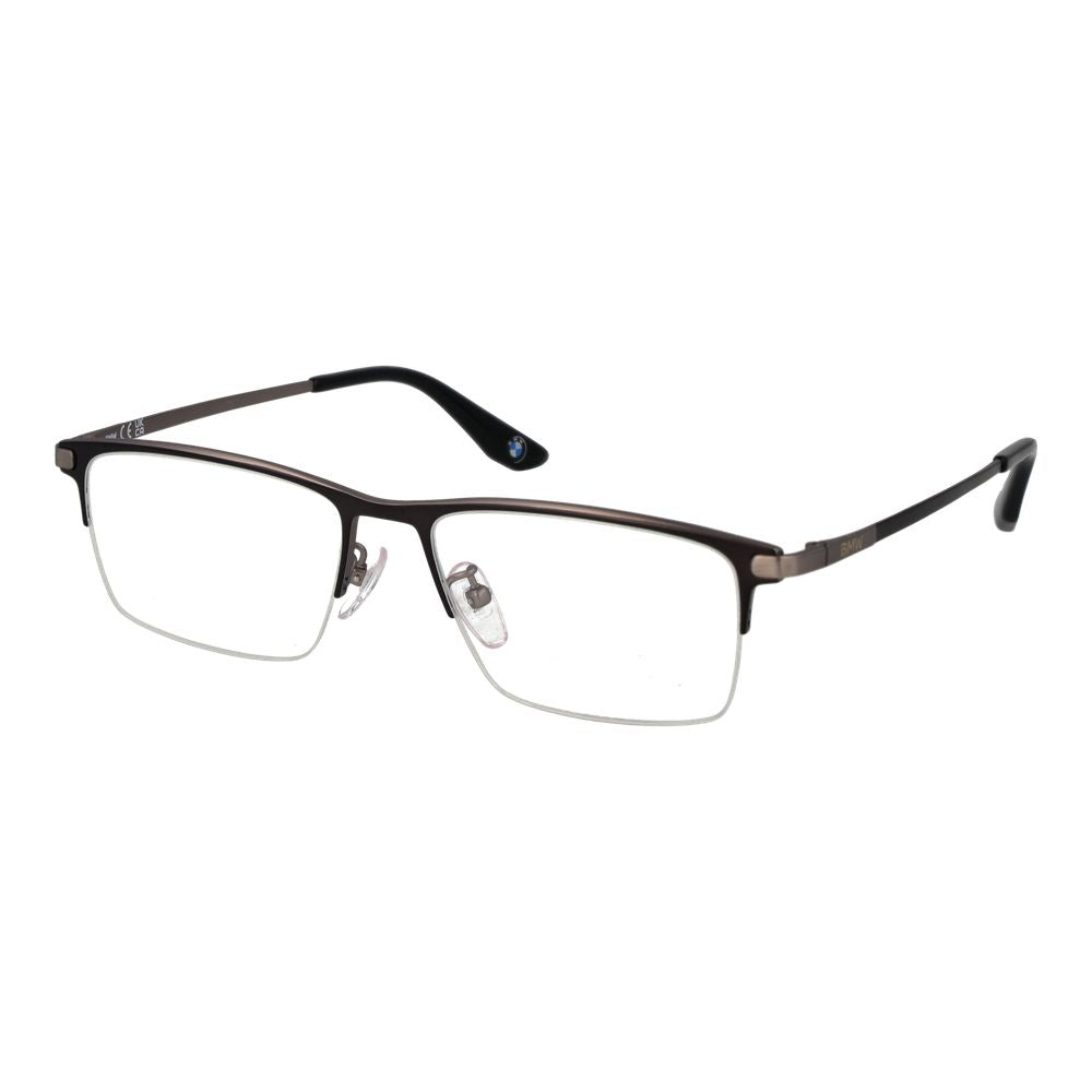 BMW Black Metal Glasses (Frames) - Stylish Half-Rim Design
