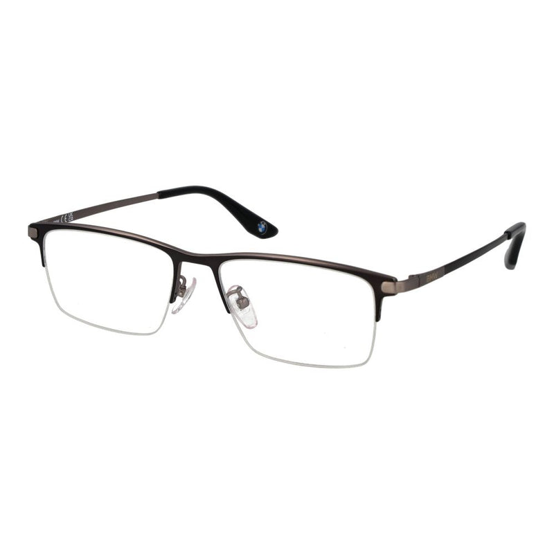 BMW Black Metal Glasses (Frames) - Stylish Half-Rim Design