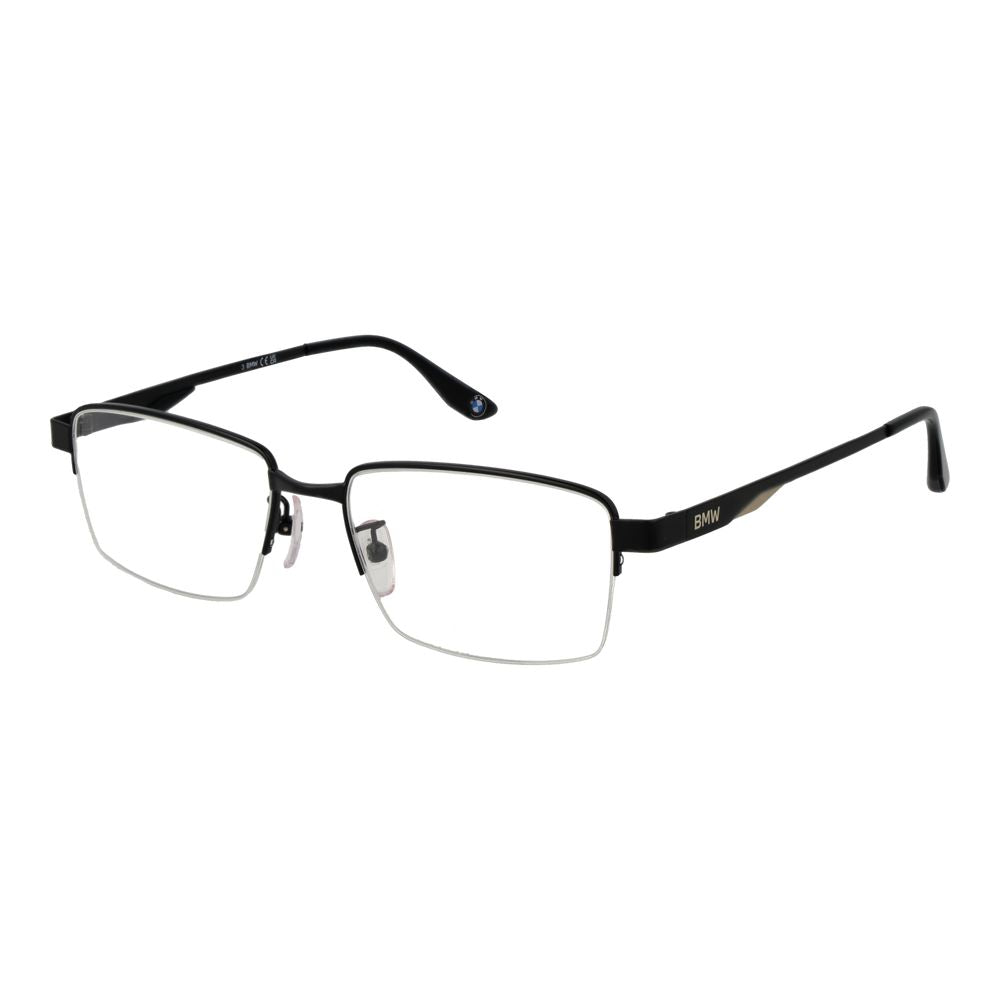 BMW Black Metal Glasses (Frames) - Stylish Rectangle Design