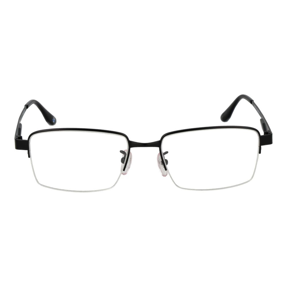 BMW Black Metal Glasses (Frames) - Stylish Rectangle Design
