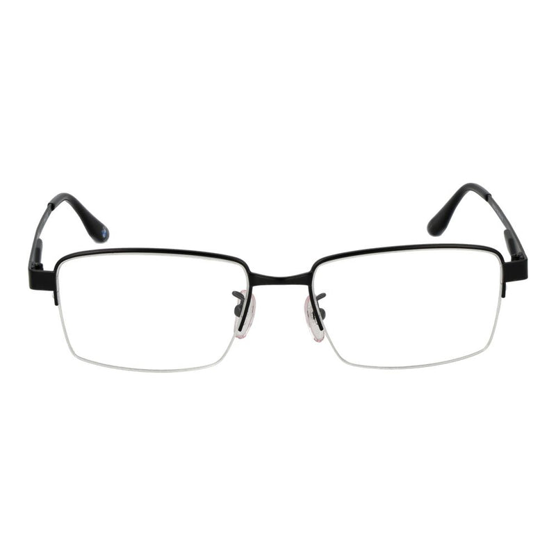 BMW Black Metal Glasses (Frames) - Stylish Rectangle Design