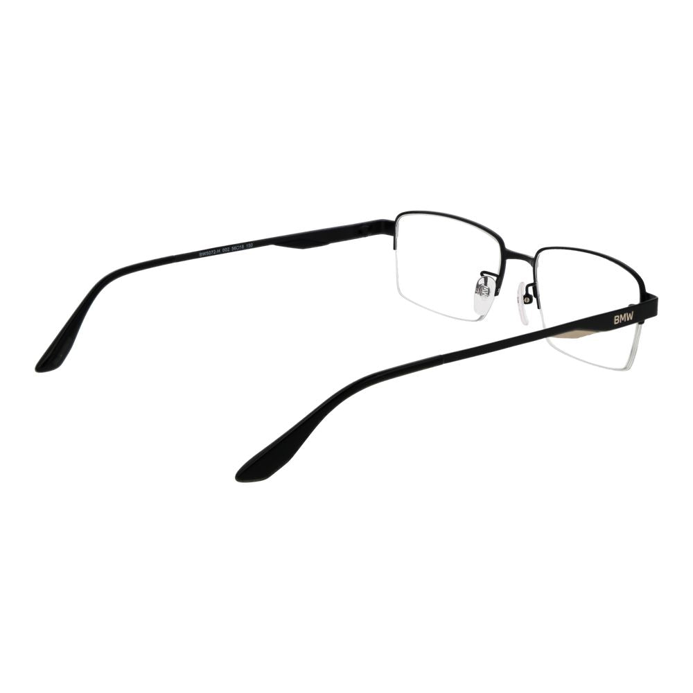 BMW Black Metal Glasses (Frames) - Stylish Rectangle Design