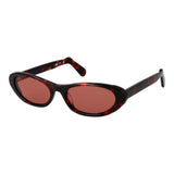 GCDS Black Plastic Oval Sunglasses with Rose Lenses
