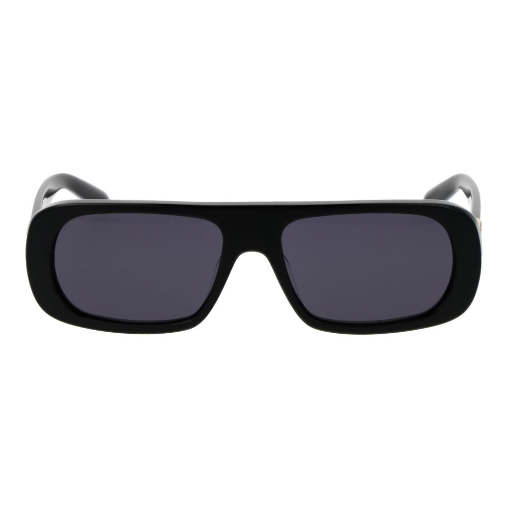 GCDS Black Plastic Sunglasses - Unisex Rectangle Style
