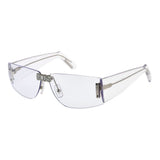 GCDS Transparent Plastic Sunglasses - Unisex Rimless Design
