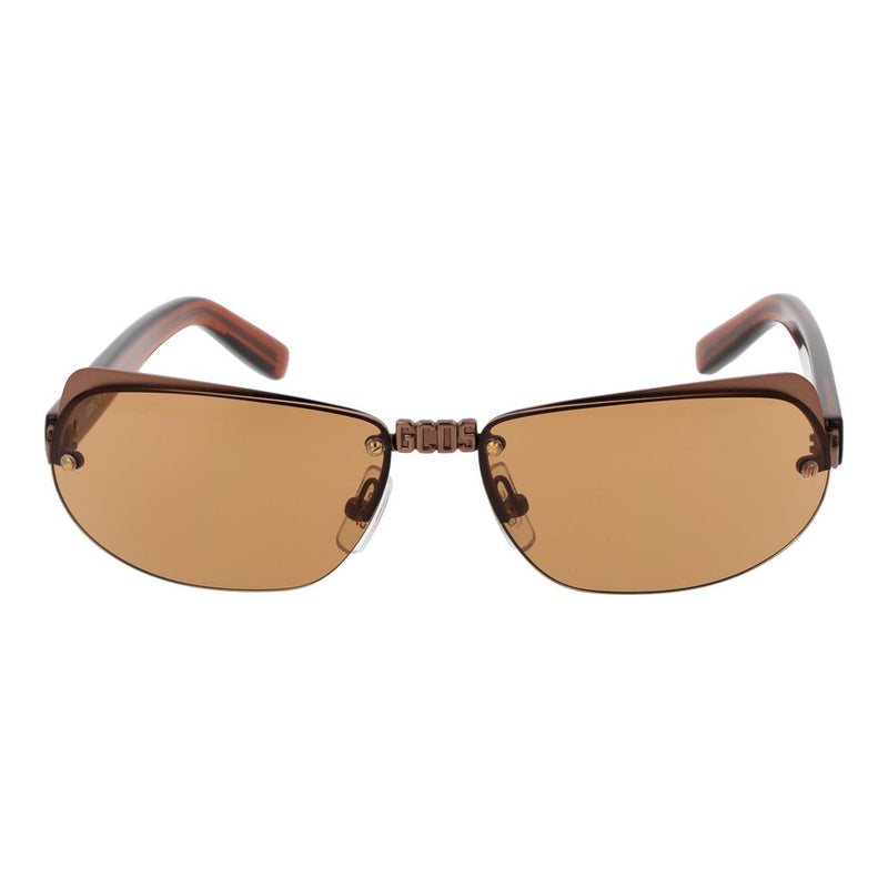 GCDS Brown Metal Sunglasses - Stylish Unisex Eyewear