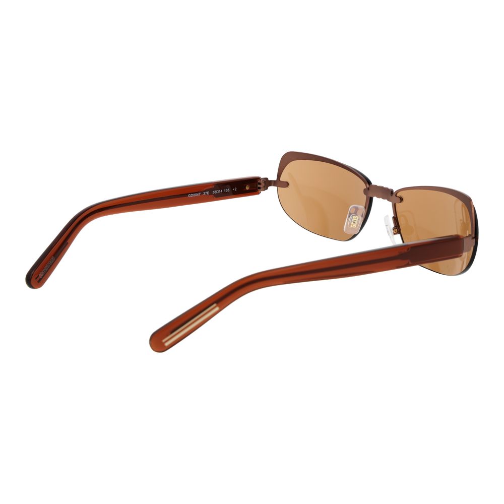 GCDS Brown Metal Sunglasses for Unisex